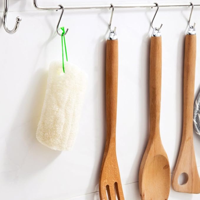 Best Kitchen Natural Loofah Sponge Scrubber£¬Portable Household Kitchen Cleaning Scouring