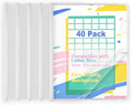 TOTiyea 40 Pack Clear Report Covers with Sliding Bars, Letter Size, 9mm (70 Sheet Capacity) White Sliding Bar File Folders