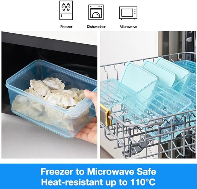 LocknLock Freezer Fit Plastic Freezer Containers | Airtight Stackable Food Storage for Meal Prep | Microwave & Dishwasher Safe | BPA Free Freezer Container with Lid, 1.65L