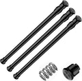 AIZESI Spring Tension Curtain Rods Short Tension Rod (Black,17" to 28"-3Pcs)