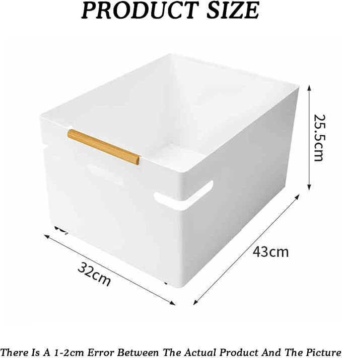 Pull Out Storage Basket,bedroom Closet Storage Racks,2-tier Stackable Storage Bins,20kg Weight Capacity,for Kitchen Bathroom Cabinets(White,43x32x25.5cm)