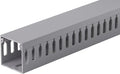 1.4"H x 1.4"W Cable Raceway, 132in Under Desk Wire Management Channel, Grey | Slotted Wire Duct, 8Pack, 16.5in Each, Heavy-Duty PVC Cable Management for Server Racks, Network Cables & Electrical Cabinets