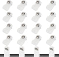 50 Pcs 1/3 Inch White Nylon R-type Cable Clip Wire Clamp | 8.4mm, Wire Management, Stainless Steel Screws Included