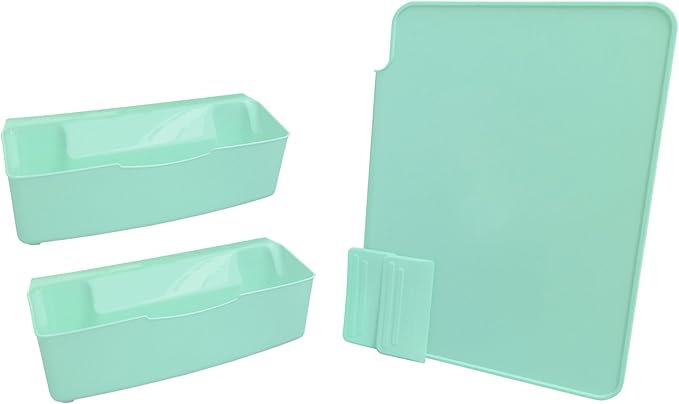 Performance Cutting Board Counter Catcher Dishwasher Safe Home Kitchen Tools Set, Vintage Teal