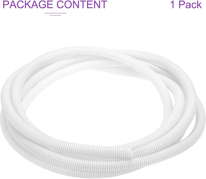 DMiotech 50ft Wire Loom Split Tubing 5/8 Inch(15.9mm) ID, Cord Protectors from Pet Flexible Conduit Cable Management for Office Home Garden, White