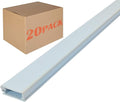 Electriduct Medium Latching Cable Raceway (500 Series) - 6 Feet - White | 20 Sticks (120 Feet Total)