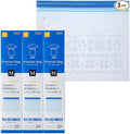 Ube Film JUST STOCK JS-02 Freezer Bag, Medium, Scandinavian Pattern, Nordic Pattern, Pack of 20, 3, Refrigeration, Freezer, Microwave Defrost, Food Storage, Zipper Bag