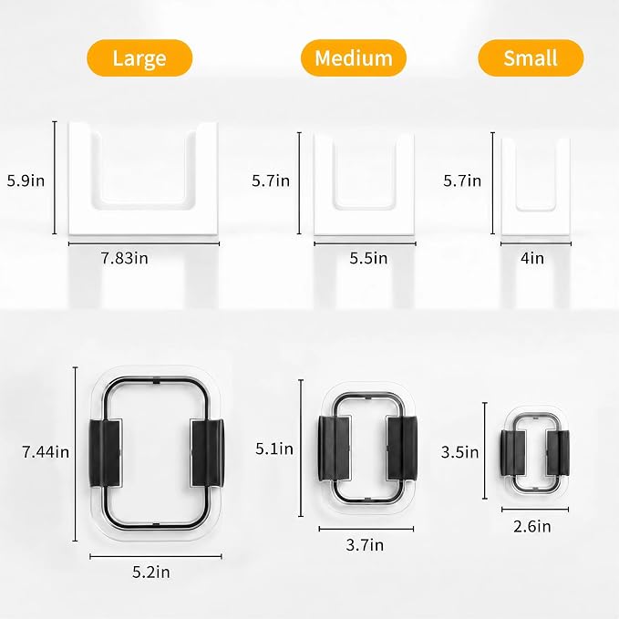 Food Container Lid Organizer for Rubbermaid Brilliance Lids, 3 Pcs Lid Organizers for Cabinet, Holds 24 Snap-On Lids, Stackable Kitchen Cabinet Organizer for 0.5, 1.3, 3.2 & 4.7 Cup Lid, White
