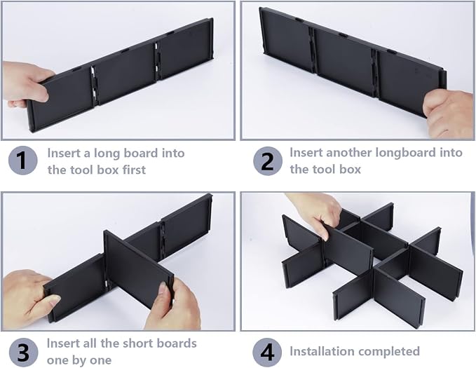 48-22-8473 Packout Dividers For Milwau-kee | Packout 3 Drawer Dividers Tool Box (Black-2 Pack)