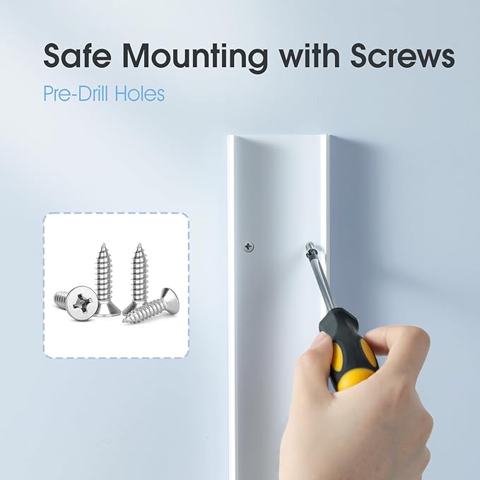 47in XX-Large Cord Hider Wall Mounted TV, Pre-drilled Cord Cover, Wire Hiders for TV on Wall, Paintable Cable Cover, W2.36in H0.75in