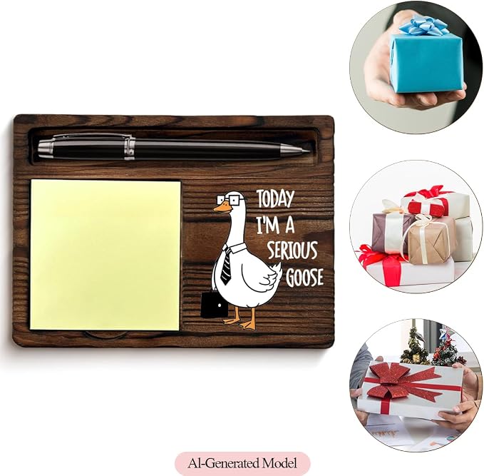 Funny Gag Gifts for Coworkers Today I'm a Serious Goose Sticky Note Holder, Funny Work Gifts for Coworkers Colleague Boss Teacher Nurse