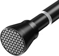 1pcs Black Tension Curtain Rod 45 to 77 Inch, No Slip Tension Rod Spring Rod Adjustable Curtain Rods Spring Curtain Rod No Drill Springs Tensions Rod for Closet