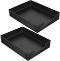 Letter-Size Tray, 2PCS Plastic Stackable A4 Paper Tray, Desk Drawer Organizer, Multi-use Large Storage Basket for Office Home Supplies,13 x 9.6 inch