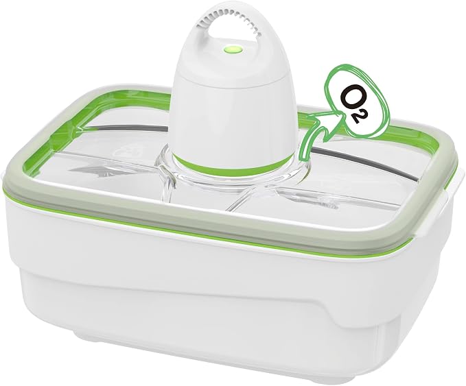 FOSA Extra Large Bread Box | 4L (135oz) Vacuum Sealed Bread Storage Container with Pump, Airtight Food Keeper for Homemade Bread & Baked Goods