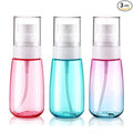 Cosywell Travel Spray Bottle TSA Approved 2oz 60ml 3 Pack Leak Proof Fine Mist Empty Plastic Refillable Spray Bottle for Perfume Essential Oils Toners Rose Water Cosmetics (3color)
