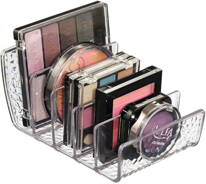 iDesign Rain Vertical Textured Plastic Palette Organizer for Storage of Cosmetics, Makeup, and Accessories on Vanity, Countertop, or Cabinet, 9.25" x 3.86" x 3.20"