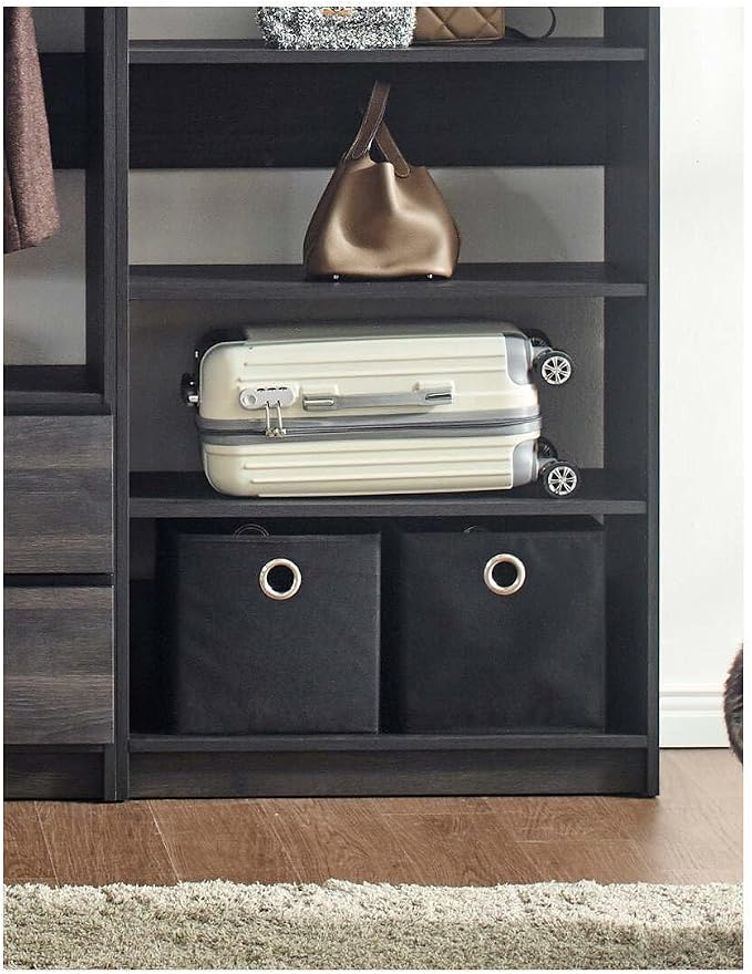 Maykoosh Closet System Organizer - Customizable Walk-in Wardrobe Storage Black/Model BCE 3 Closet