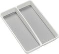 madesmart Small Utensil Tray, Multi Purpose Storage Organizer, Deep Storage for Ladles, Whisks & Serving Tools, Non Slip Lining, for Drawers & Home Organization, White