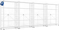 ALANNG 40" W Foldable 5-Tier Storage Shelves on Wheels Adjustable | Removable Metal Rack, Heavy Duty Rolling Organizer for Kitchen, Garage, Closet, Pantry, and Office (White,4 Pack)