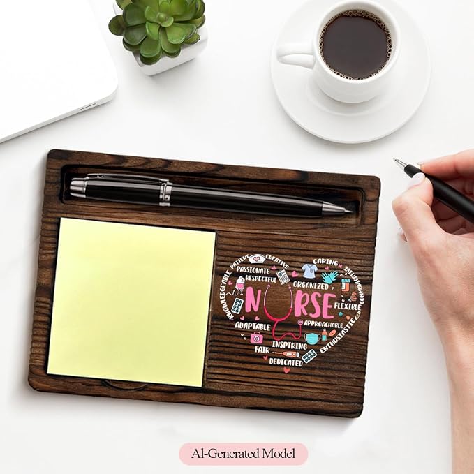 Nurse Gifts for Women Work, Appreciation Gifts for Nurses RN LPN CNA NP Nursing Students, Nursing Gift Nurse Post it Note Dispenser for Office Desk Decor