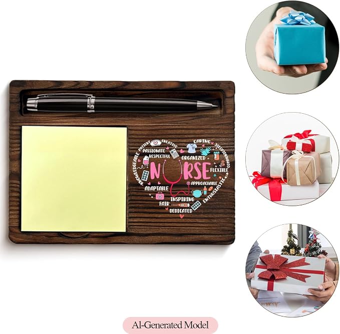 Nurse Gifts for Women Work, Appreciation Gifts for Nurses RN LPN CNA NP Nursing Students, Nursing Gift Nurse Post it Note Dispenser for Office Desk Decor