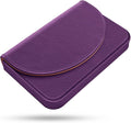 Business Card Holder，PU Leather Business Card Case Color Printing Pattern Card Holder Wallet，Pockets Magnetic Credit Card Holders for Men and Women，Purple