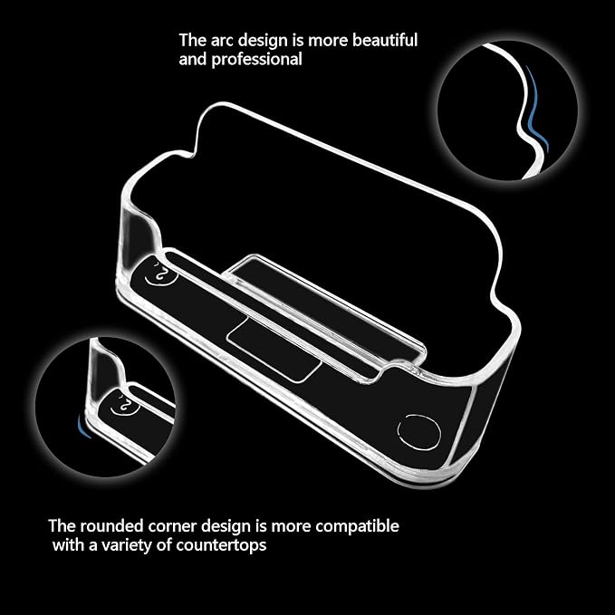 vrupin Business Card Holder for Desk - 8 Pack Acrylic Business Card Holder , Fits 30-50 Business Cards Display Business Card Stand Desktop Business Card Holders for Exhibition