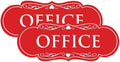 All Quality Designer Office Sign | Easy Installation - Red - Medium (2 Pack)