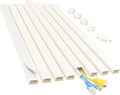 Yecaye Cord Hider, 113in Medium Cord Covers for Wires on Wall, Cord Organizer for 2-3 Wires, Easy Install Cable Management Kit, TV Cable Hider for Home Office, W0.95in H0.55in, Beige