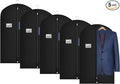 Univivi Hanging Garment Bags Suit Cover for Storage, 40 Inch, 5 Pack, Black | Breathable Suit Bag, Dustproof Hanging Clothing Bag, Clear Window and ID Card Holder for Suits, Jackets, Skirts