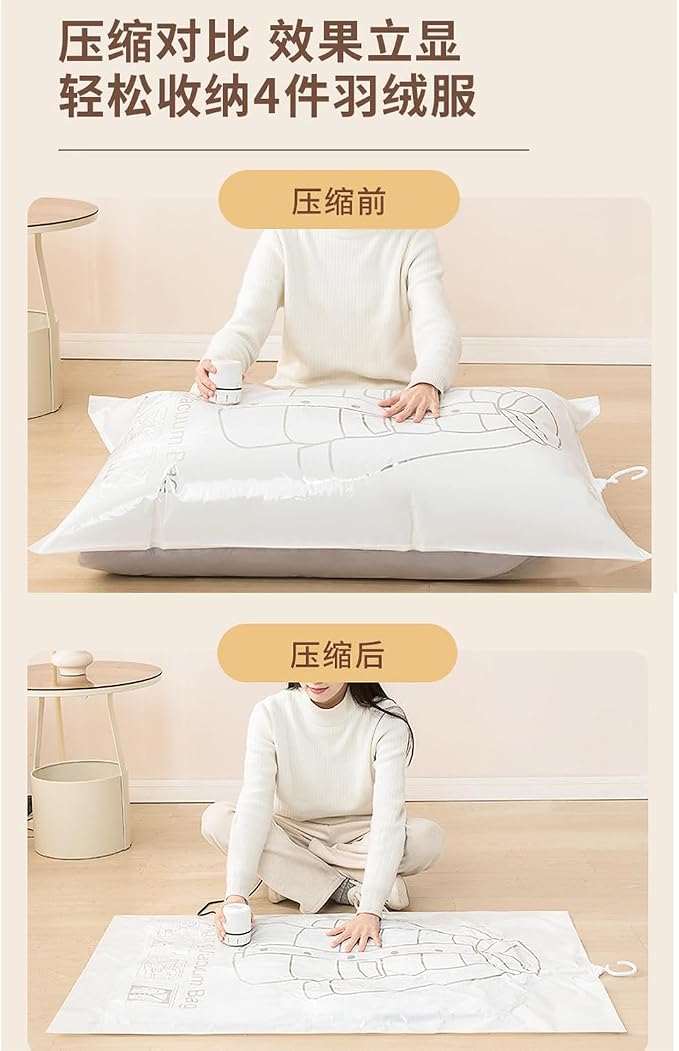 hanging vacuum storage bags for coats, 27x43 in 4PCS,Clothing protection, dustproof and anti-aging protection to prevent wrinkles for Clothes, Suits, Coats