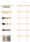 Macrame Hair Claw Clip Organizer Boho Wall Hanging | Hair Clip Storage Holder, For Claw Clips, For Hats & Scarves, Door & Closet Use, Home Decor