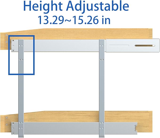 Wooden Soft Close Pull out Cabinet Organizer 26" D x 4.3" H, Heavy Duty Slide Out Drawers Pull-Out Home Organizers for Kitchen Cabinets (2 tier-26 * 21 in)