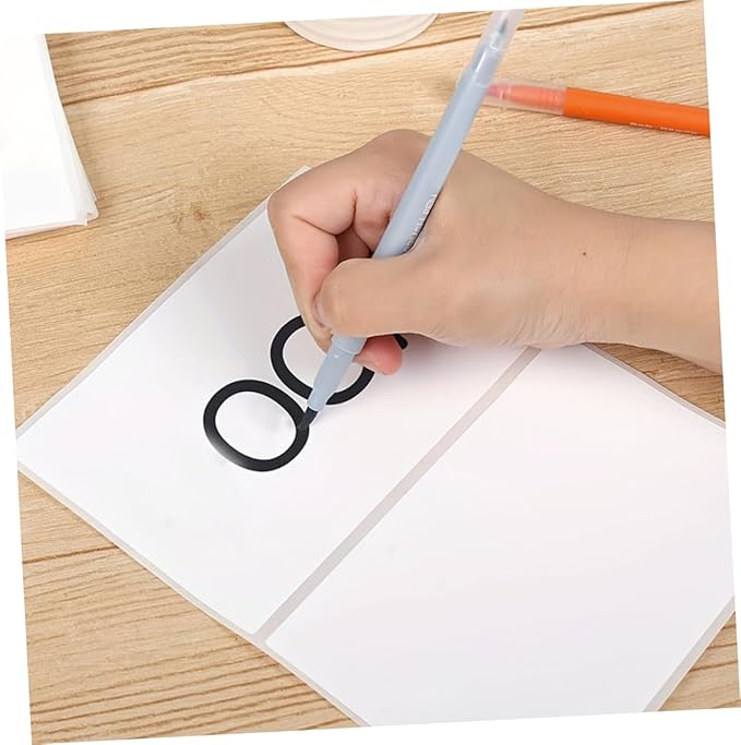 VILLCASE 25 Sheets Glossy White Vinyl Sticker Paper Shipping Labels for Storage Bins Rectangle Stickers for Kitchen