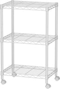 SINGAYE 3 Small Wire Shelves Kitchen Pantry Close Home Organizers and Storage Bathroom Shelf Laundry Room Organization Adjustable Book Metal Garage Shelving Unit