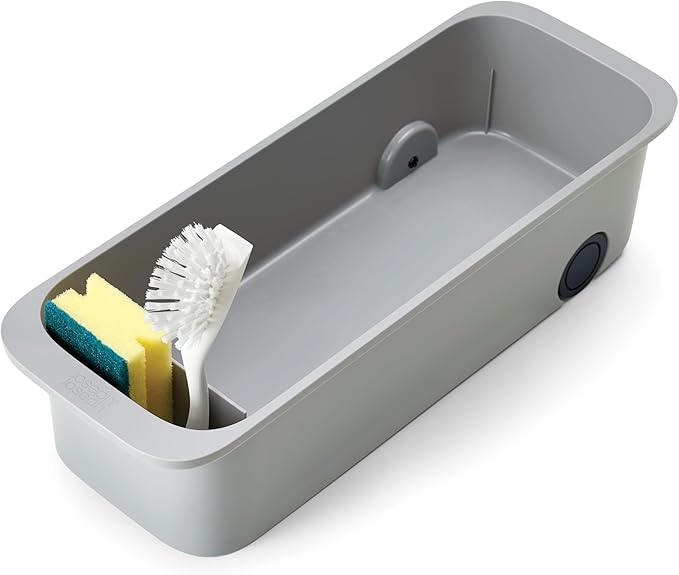 Joseph Joseph CupboardStore Easy-Access Wheeled Storage Caddy, Under Sink Kitchen Cabinet Organizer- Grey