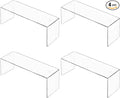 Aminigram 4 Packs Cabinet Organizer Shelf, Acrylic Kitchen Counter Shelves Organizer, Spice Rack for Dishes, Spices, Soda Cans and Bottles（12.4 x 4 x 4.6 inch）