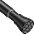 AIZESI Black Curtain Rods No Drilling Tension Shower Curtain Rod 40 to 78Inch Adjustable Heavy Duty Spring Loaded Curtain Rods for Window Bathroom Outdoor Renter Friendly
