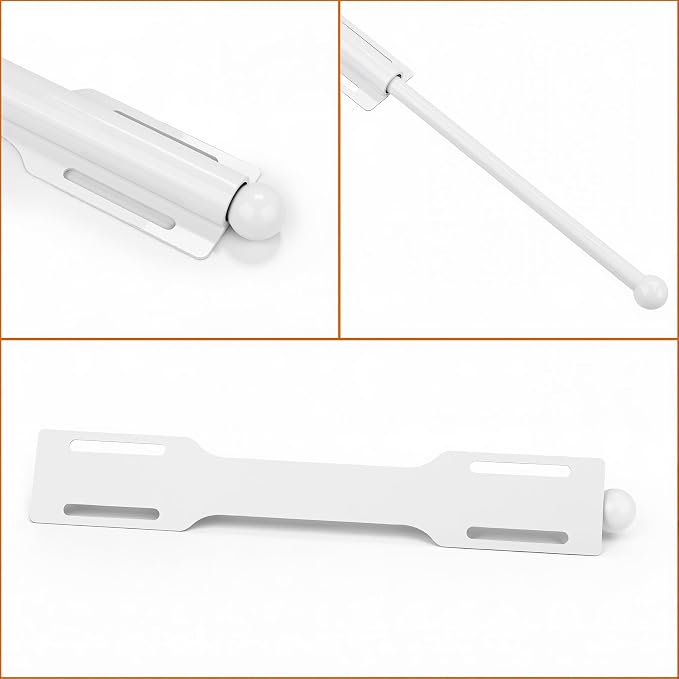 Pull-out Valet Rod for Closet 2 Pack, White