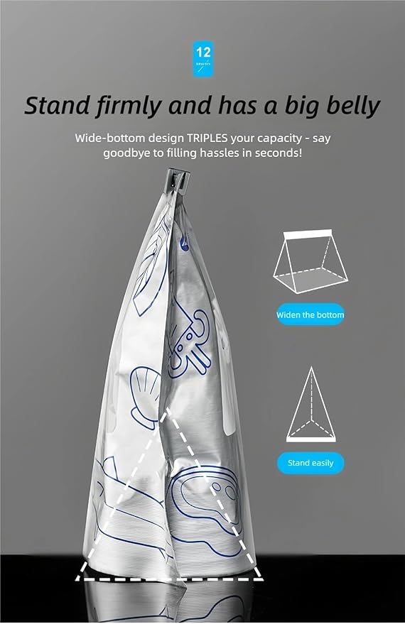 Reusable Aluminum Foil Bags, Freezer Safe & Leak Proof Stand Up Storage Bags with Zipper for Meat Seafood Vegetables, Heavy Duty BPA Free Food Storage Containers (Large)