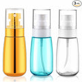Cosywell Travel Spray Bottle TSA Approved 3 Pack 2oz 60ml Leak Proof Fine Mist Spray Bottle Empty Plastic Refillable Containers for Hair Perfume Toners Rose Water Cosmetics(Gold+Green+Clear)