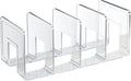 SAYEEC Acrylic File Sorter, Clear File Holder Acrylic Desk Organizer, Sturdy Desktop Files Organizer Files Folder Holder Rack for Envelopes Mail Letter Paper Notebook Electronics (4 Sections, 1 Pack)