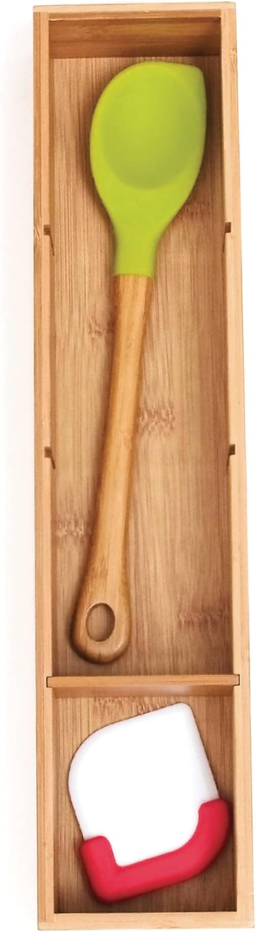 Lipper International Bamboo Drawer Organizer with 3 Removable Dividers, Brown (Pack of 6)