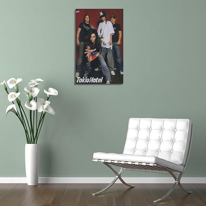 OrdaLi Tokyo Hotel Band Retro Poster Decoration Canvas Wall Art Picture Print Modern Home Bedroom Decoration 08x12inch(20x30cm) Frame-style
