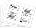 MFLABEL Half Sheet Shipping Labels 2-UP (100 Labels, 8.5"x5.5") - Round Corner Laser/Inkjet Labels for FedEx, UPS, Amazon FBA Strong Adhesion Corrugated Box Labels