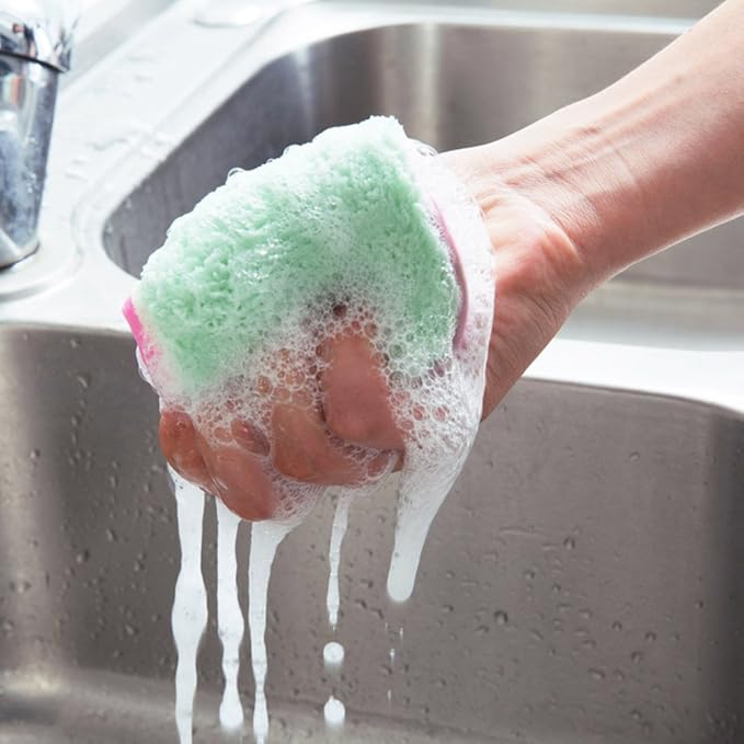 Best Kitchen Absorbent & Non Scratch Materials Sponges Scrubber for Odor Fiber Dish Washing Cloths