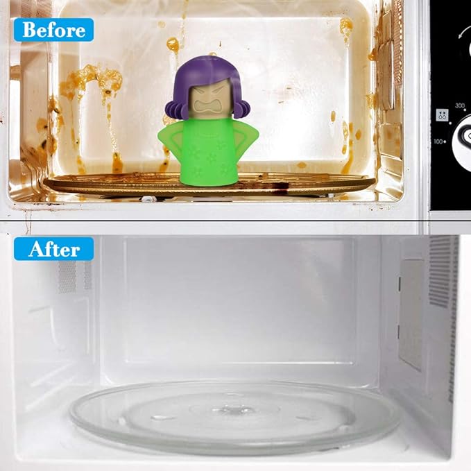 TOPIST Angry Mama Microwave Cleaner Angry Mom Microwave Oven Steam Cleaner and Disinfects With Vinegar and Water for Kitchens, Steamer Cleaning Equipment Cleans the Crud in Minutes (Green)