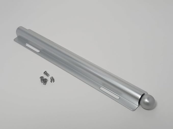 12-Inch Long Expendable and Reversible Pullout Closet Wardrobe Valet Rod with Installation screws (Matte Chrome)