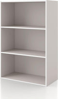 Homes: Inside + Out Apexa 3-Tier Cube Storage Organizer Shelves, Stackable Wood Bookcase Fits Cubby Bins for Organization, Dorm Teen Room Decor & Home Office, Taupe Grey