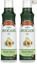 Pompeian 100% Avocado Oil Cooking Spray, Mildly Nutty Flavor, Perfect for High-Heat Cooking, Roasting and Stir-Frying, Naturally Gluten Free, Non-Allergenic, Non-GMO, No Propellant, 5 FL. OZ.